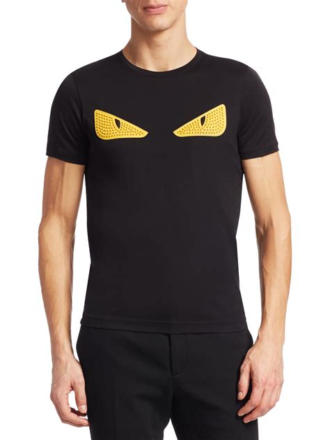 fendi eyes tee|Fendi embroidered t shirt.